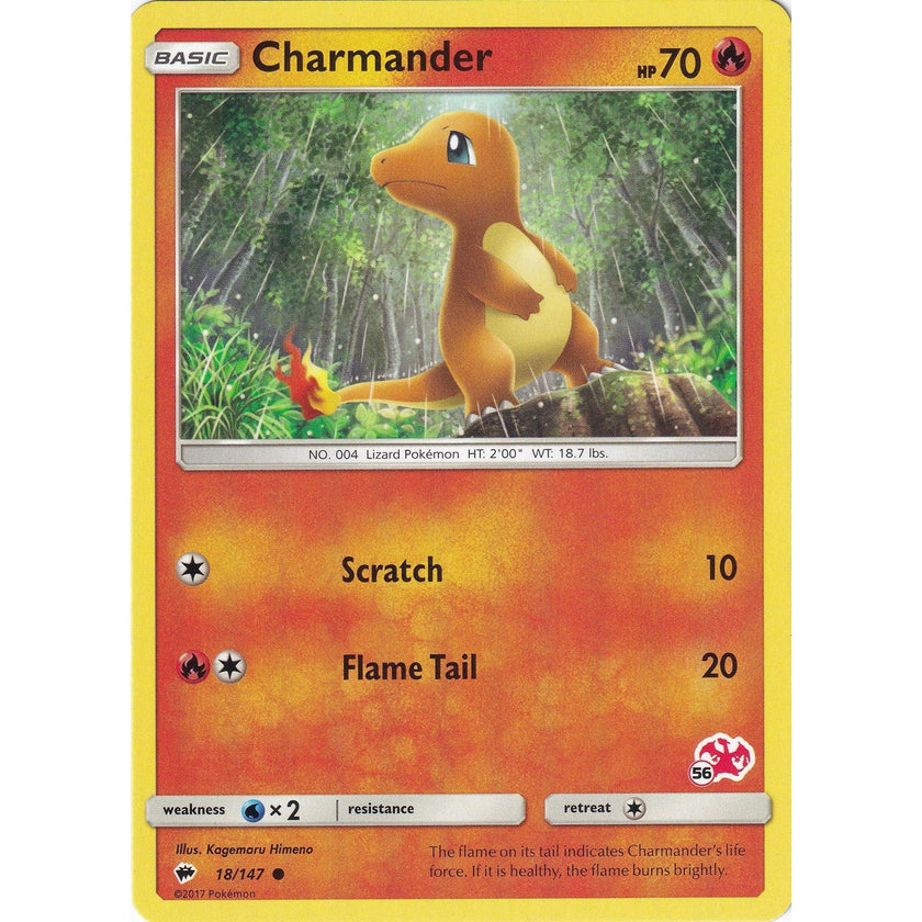 Charmander - 18/147 (#56 Charizard Stamped) (018/147) (BTA)