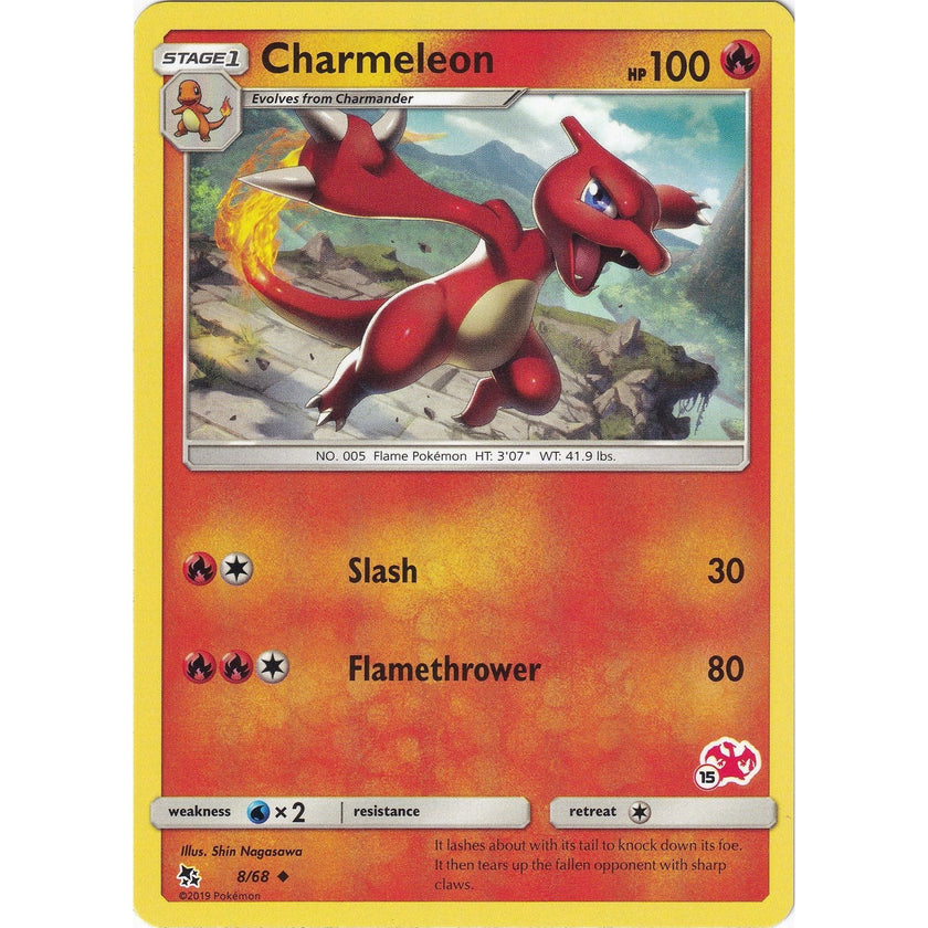 Charmeleon - 8/68 (#15 Charizard Stamped) (008/068) (BTA)