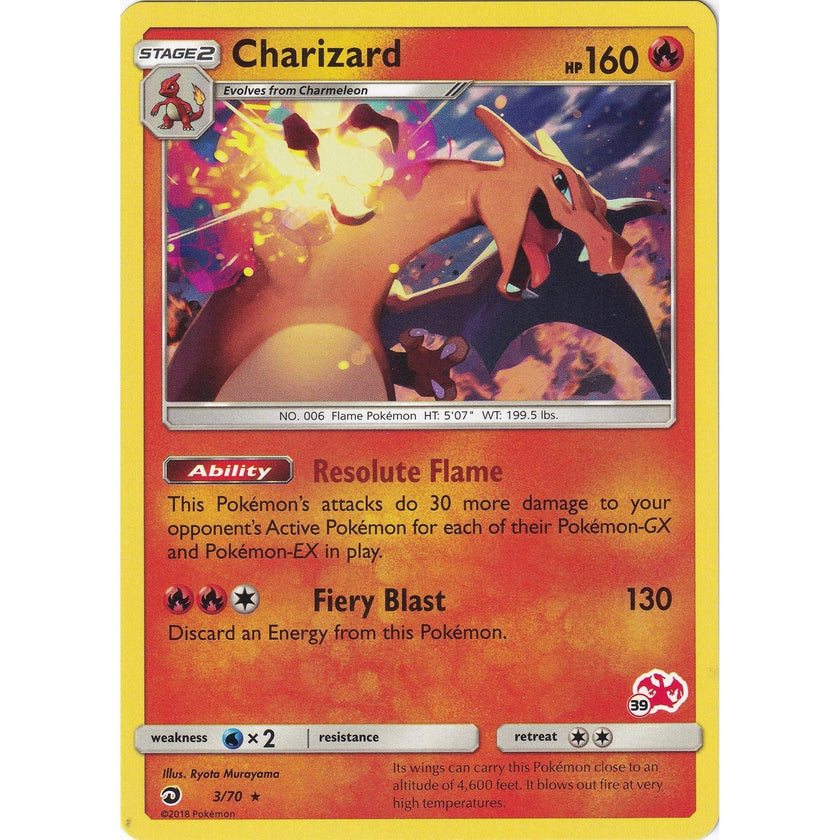 Charizard - 3/70 (#39 Charizard Stamped) (003/070) (BTA)