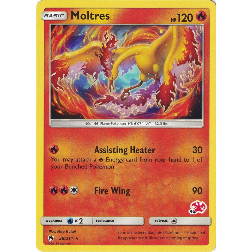 Moltres - 38/214 (#46 Charizard Stamped) (038/214) (BTA)