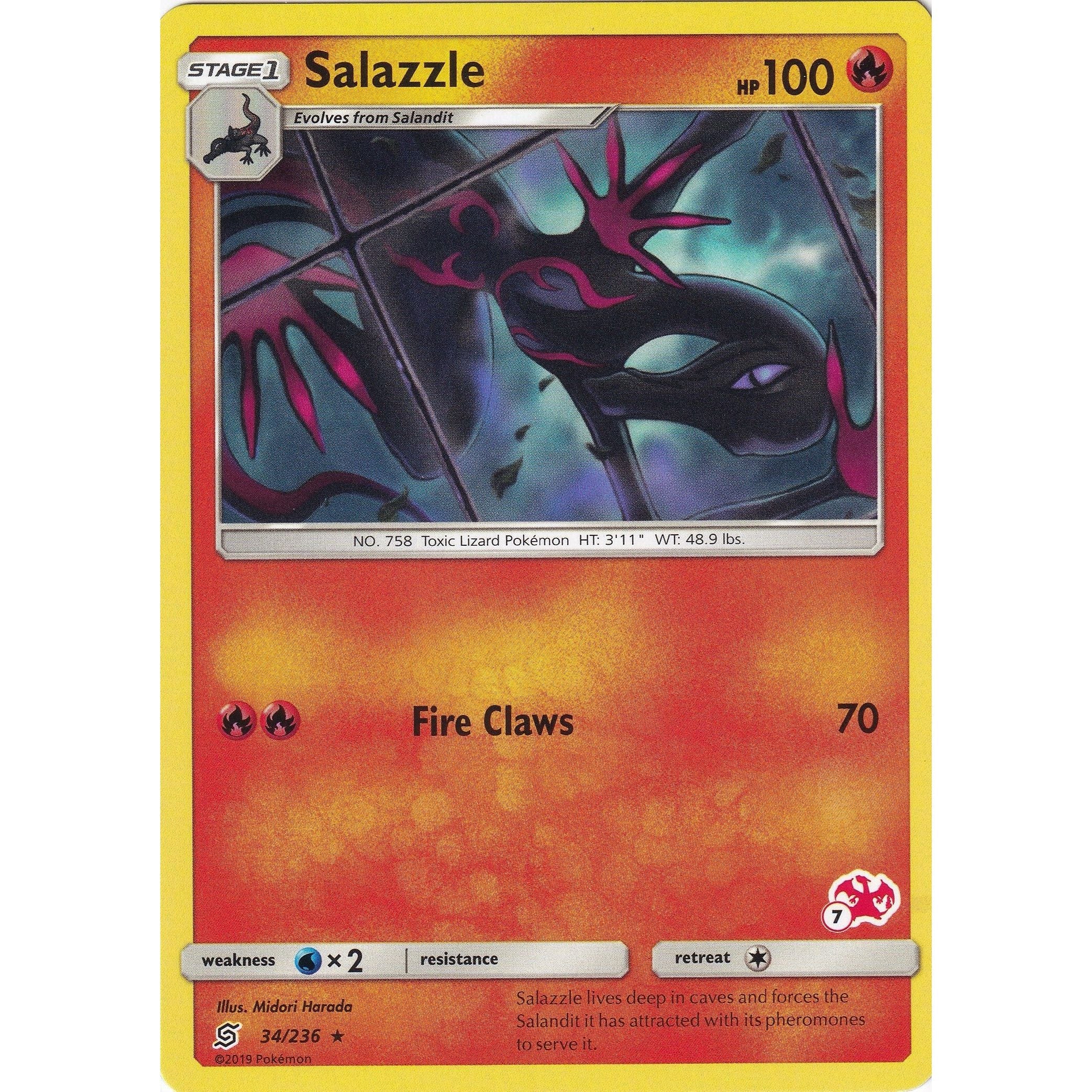 Salazzle - 34/236 (#7 Charizard Stamped) (034/236) (BTA)
