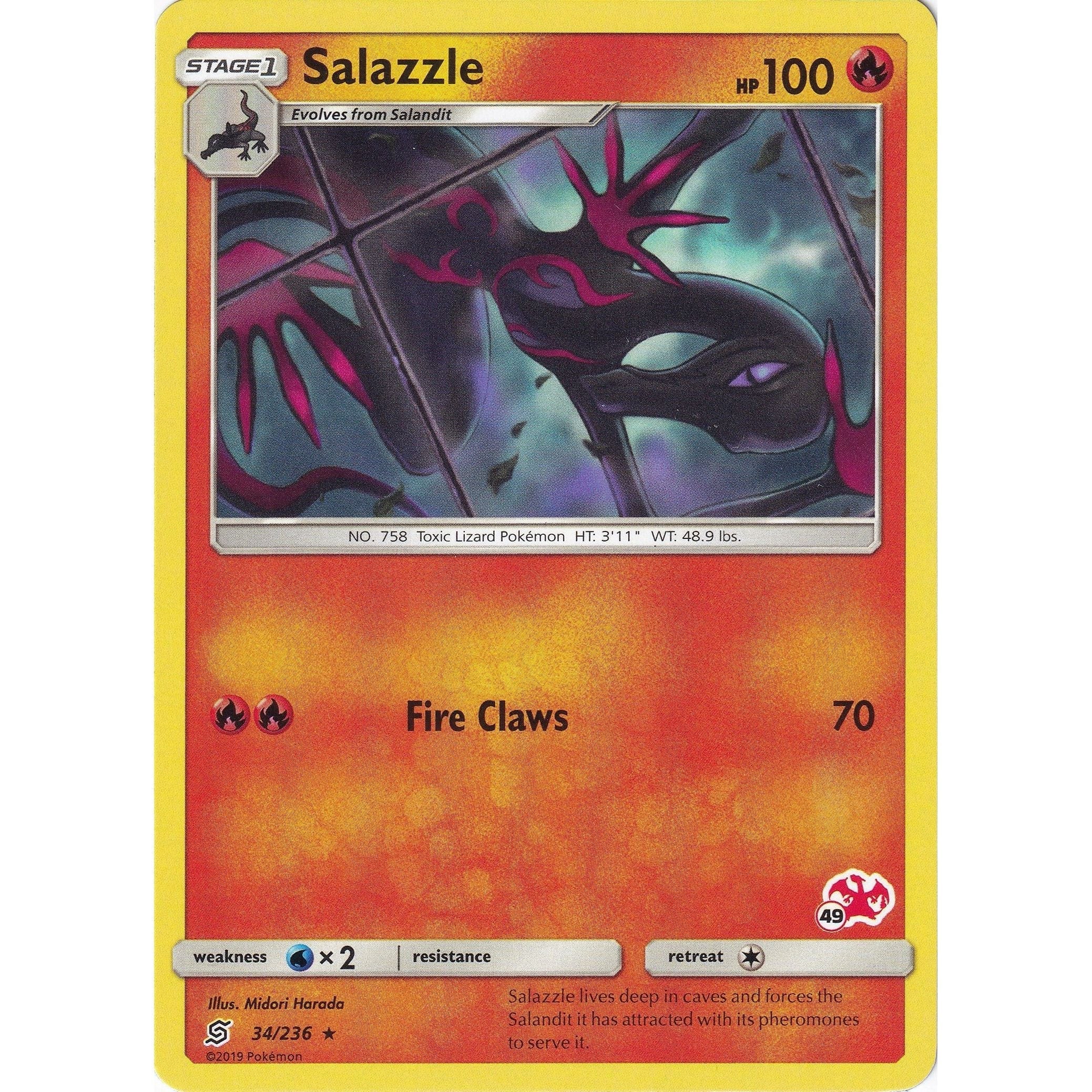 Salazzle - 34/236 (#49 Charizard Stamped) (034/236) (BTA)
