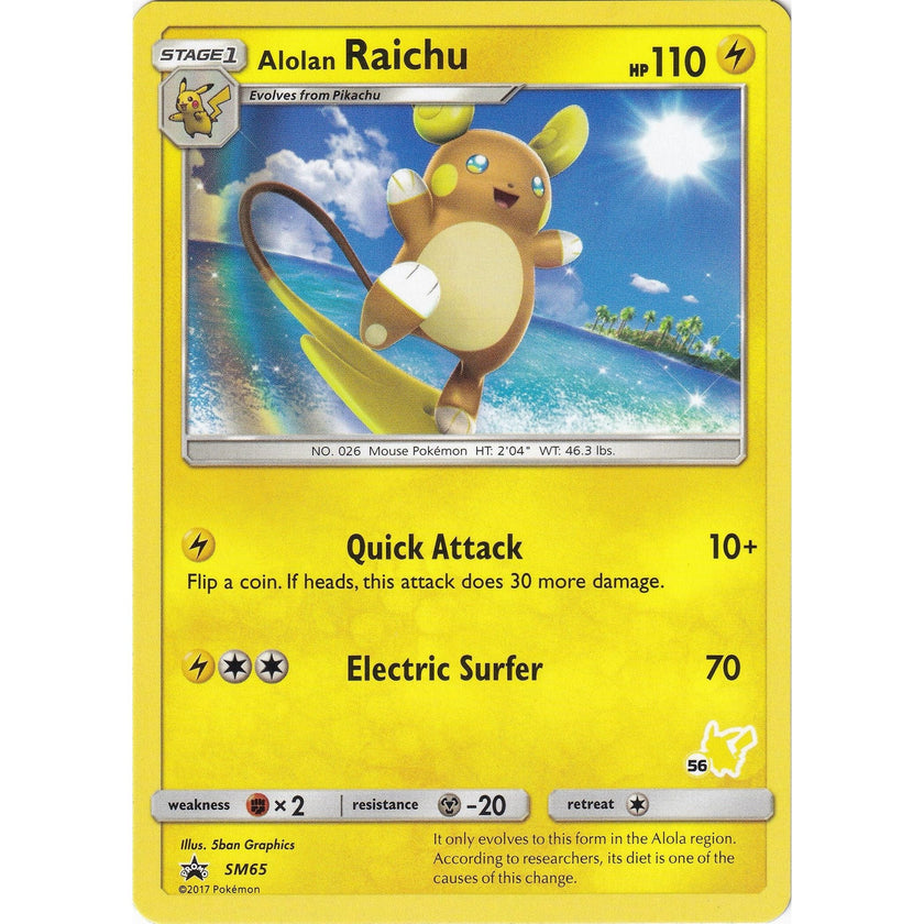 Alolan Raichu - SM65 (#56 Pikachu Stamped) (SM65) (BTA)