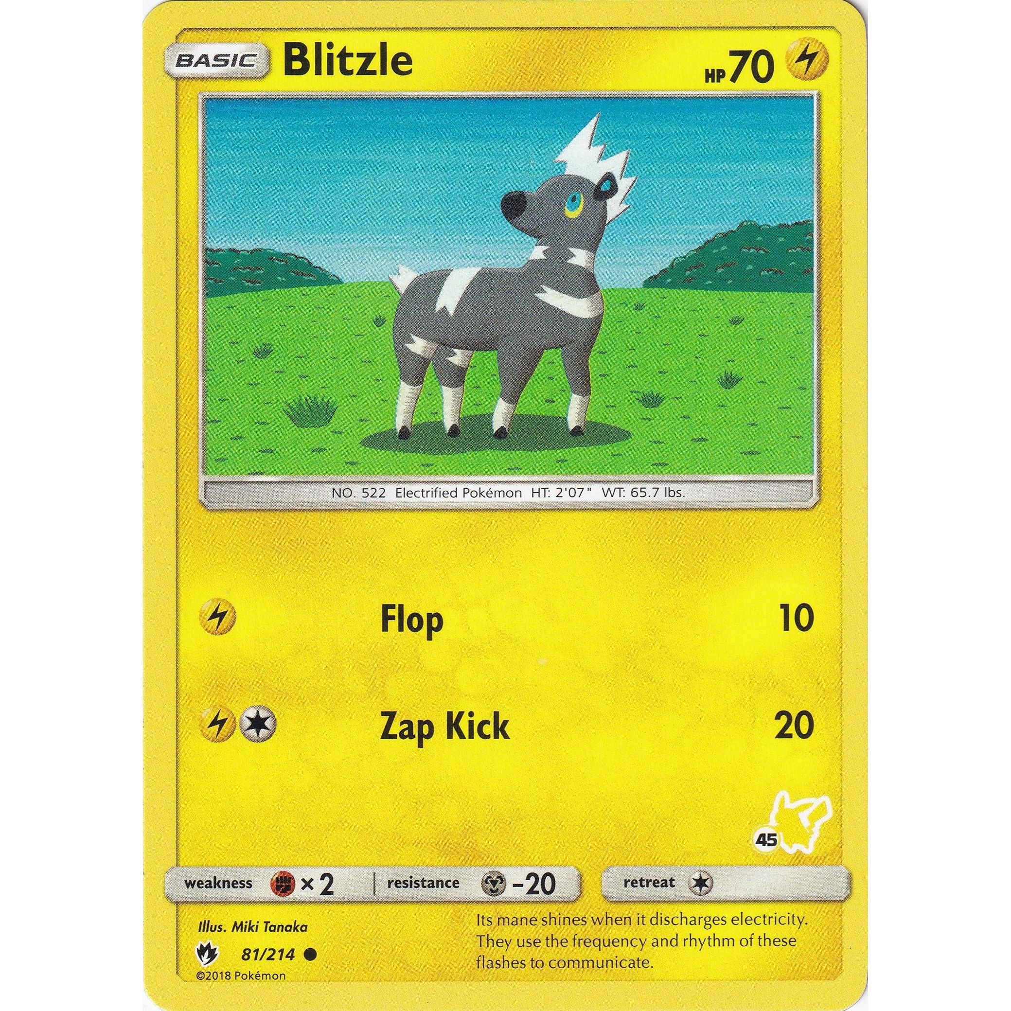 Blitzle - 81/214 (#45 Pikachu Stamped) (081/214) (BTA)