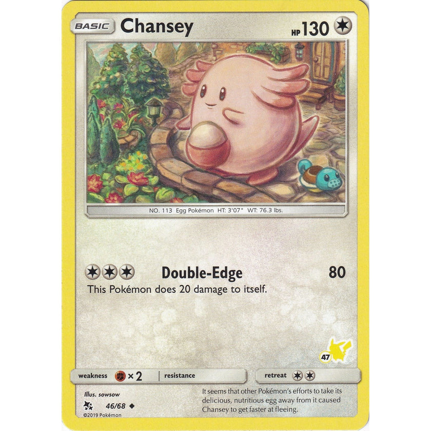 Chansey - 46/68 (#47 Pikachu Stamped) (046/068) (BTA)