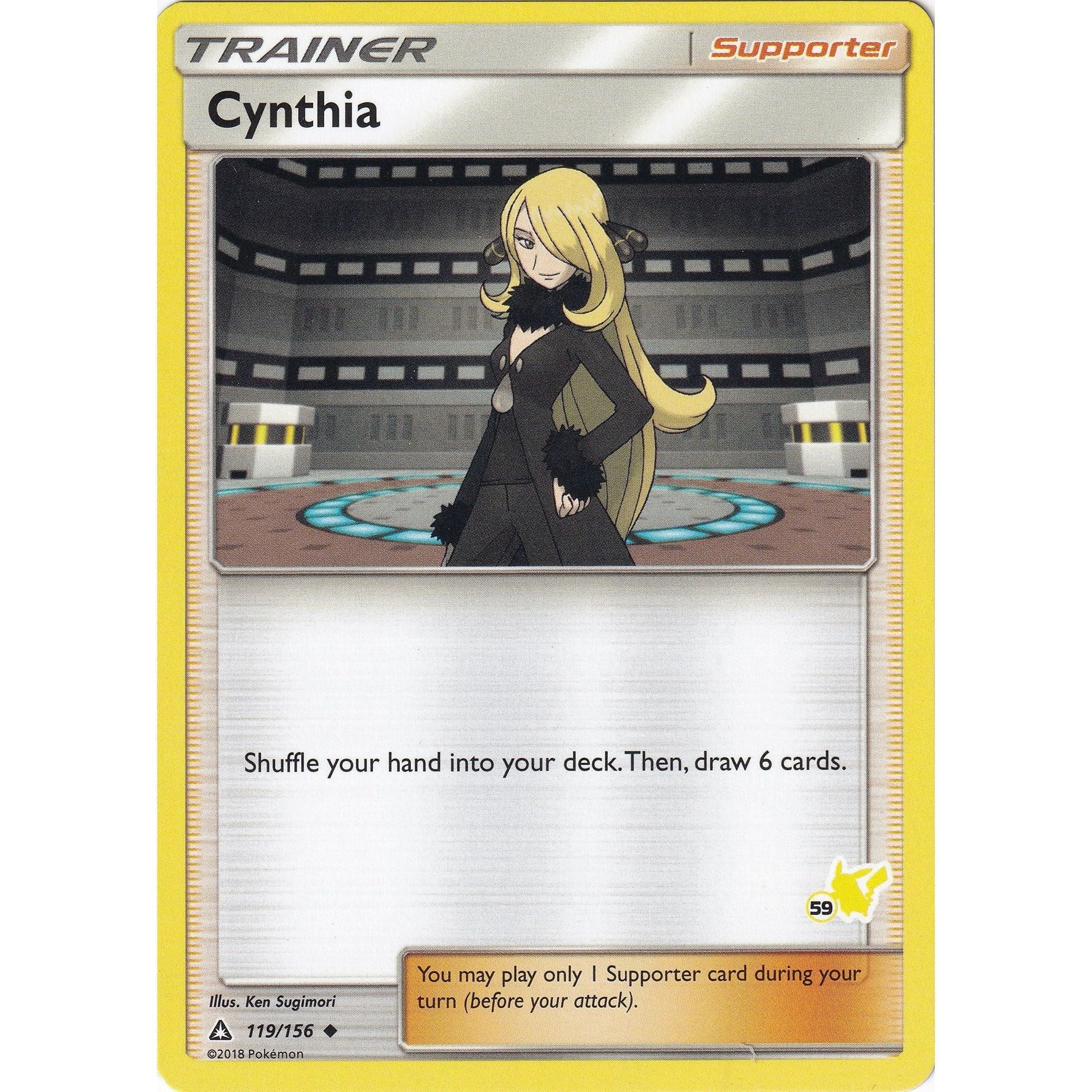 Cynthia - 119/156 (#59 Pikachu Stamped) (119/156) (BTA)