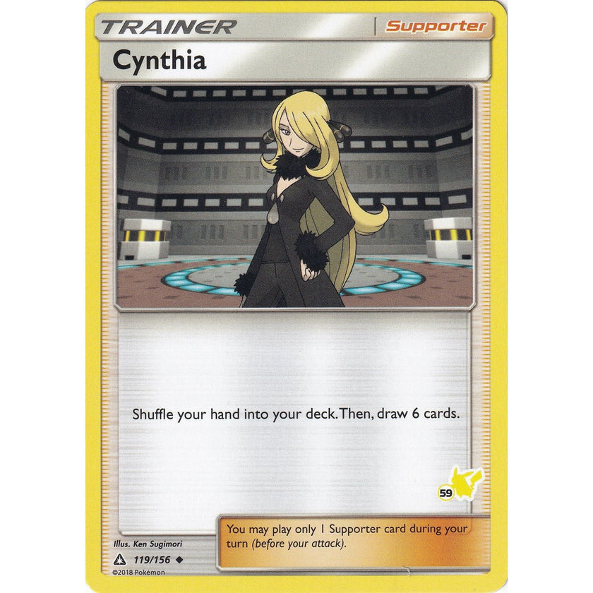 Cynthia - 119/156 (#59 Pikachu Stamped) (119/156) (BTA)