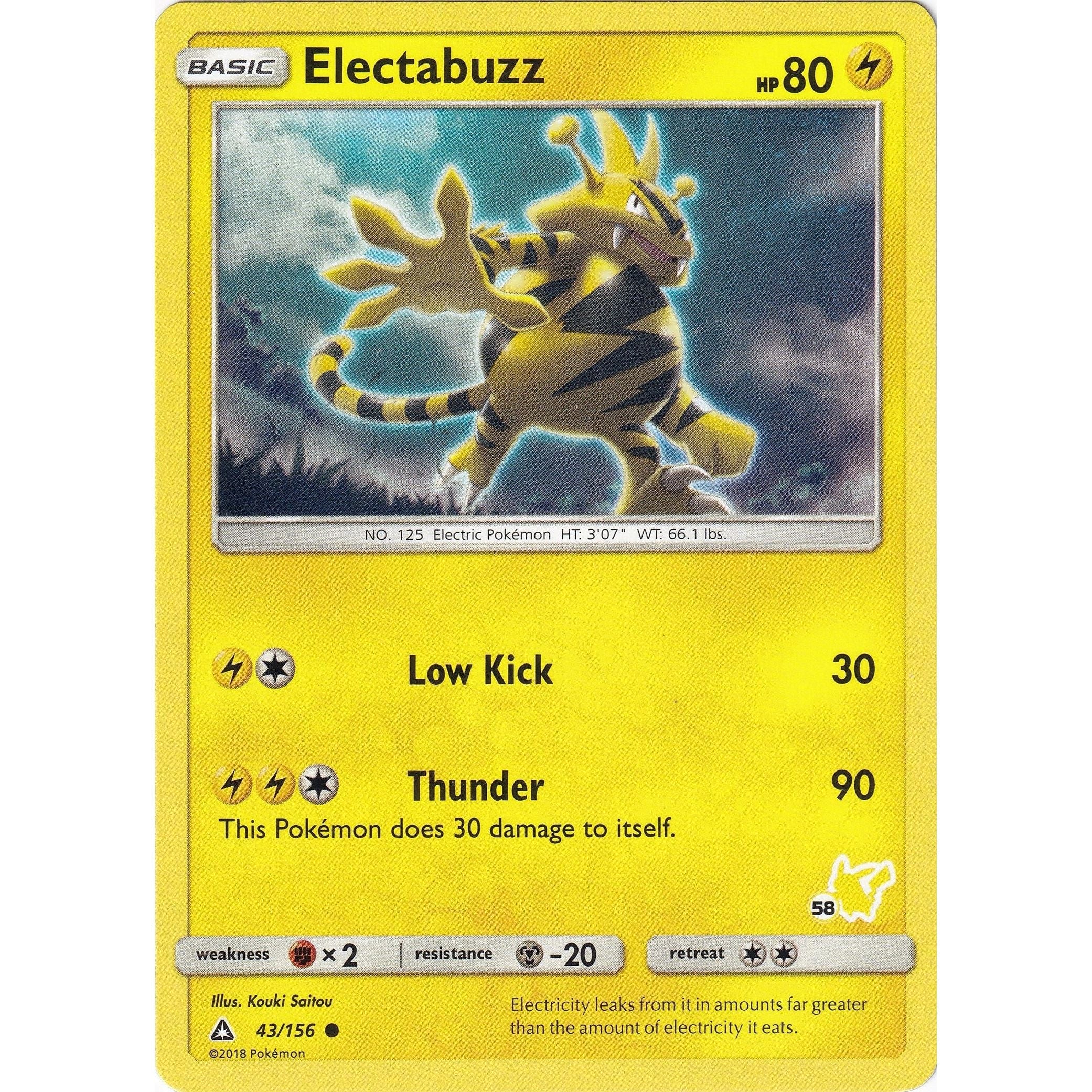 Electabuzz - 43/156 (#58 Pikachu Stamped) (043/156) (BTA)