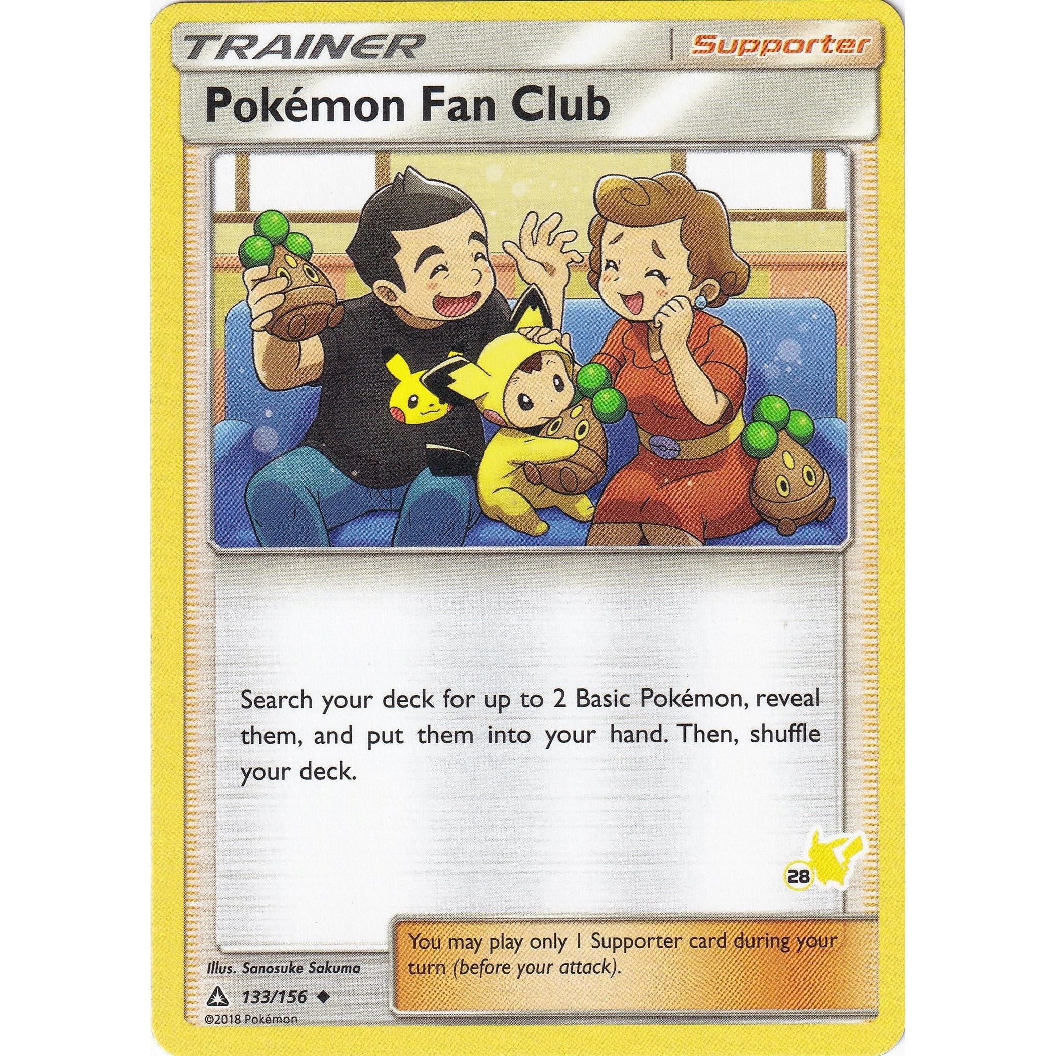 Pokemon Fan Club - 133/156 (#28 Pikachu Stamped) (133/156) (BTA)