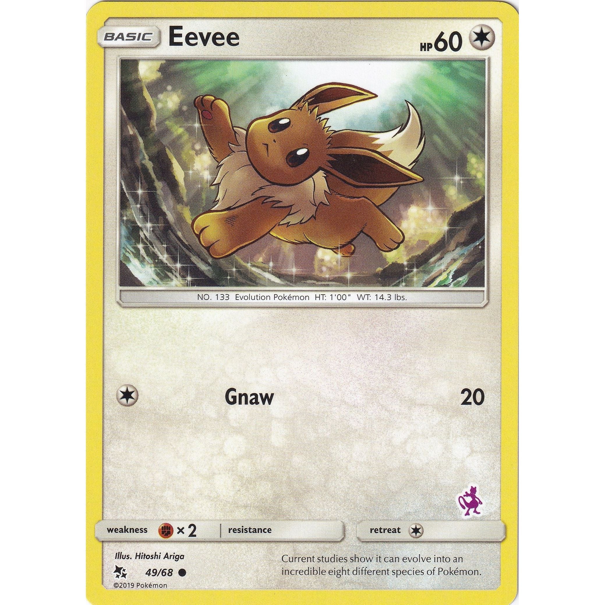 Eevee - 49/68 (Mewtwo Stamped) (049/068) (BTA)
