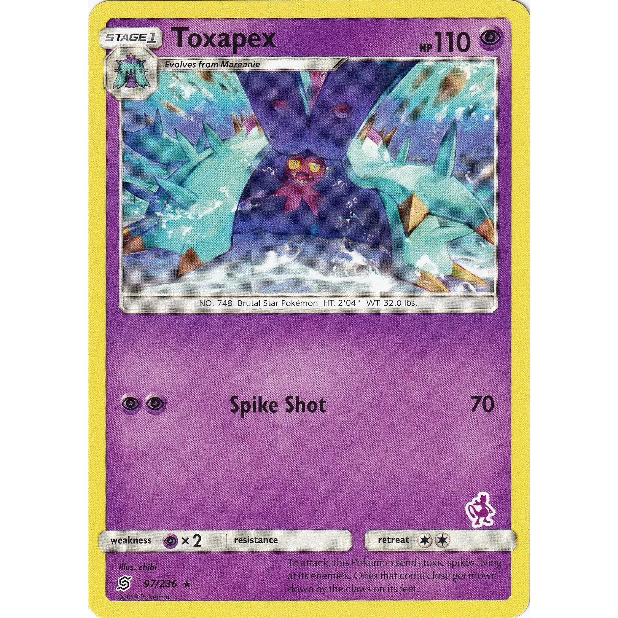 Toxapex - 97/236 (Mewtwo Stamped) (097/236) (BTA)