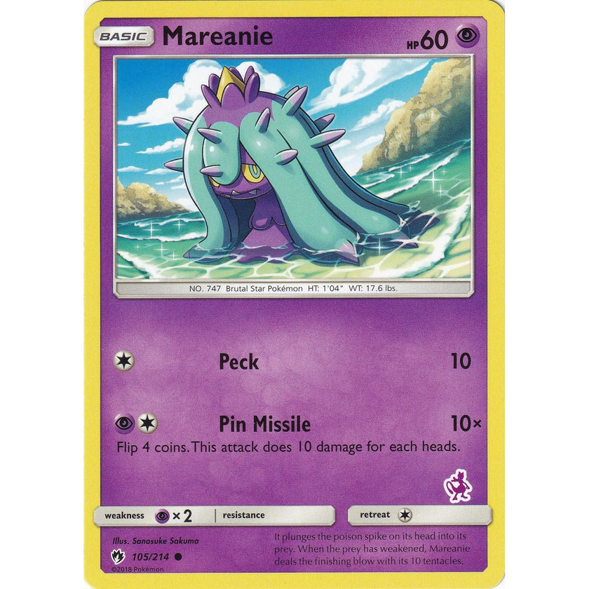 Mareanie - 105/214 (Mewtwo Stamped) (105/214) (BTA)