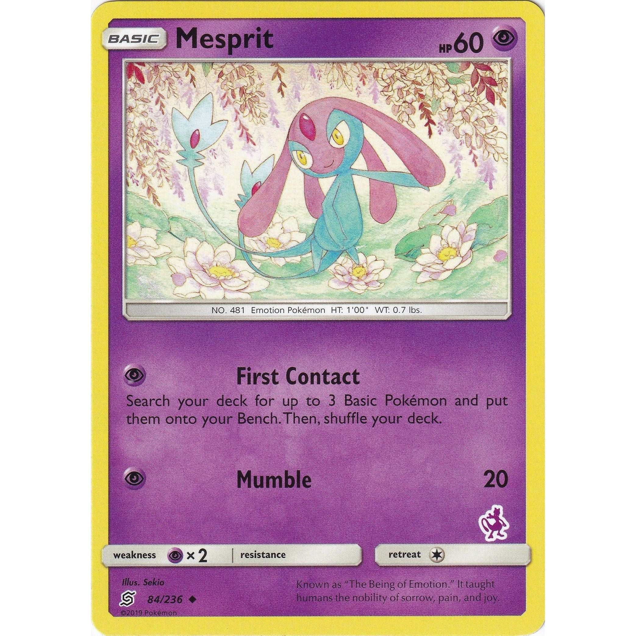 Mesprit - 84/236 (Mewtwo Stamped) (084/236) (BTA)