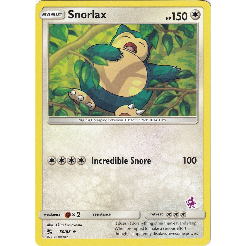 Snorlax - 50/68 (Mewtwo Stamped) (050/068) (BTA)