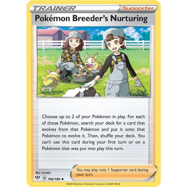 Pokemon Breeder's Nurturing (166/189) (SWSH03)