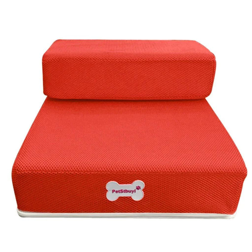 Foldable Pet Stairs – 2-Step Foam Dog & Cat Steps (Small & Large, Multiple Colours)