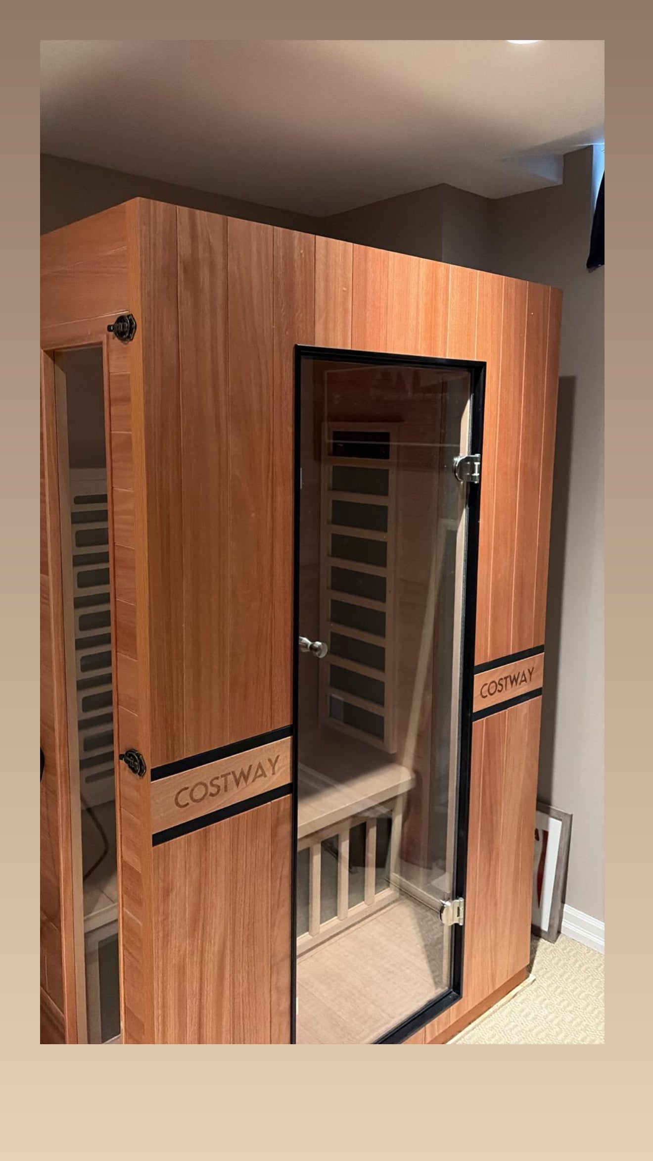 PREORDER SEPTEMBER 2026 - *NEW* 2026 Model-Premium Series-Costway 2-Person Dual Therapy Full Spectrum Infrared Sauna with Red Light Panel($900 Value), WiFi App Control, Chromotherapy & Bluetooth – Okoume Wood- Fully Loaded Indoor Spa