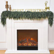 Christmas Pine Needle Garland Soft Rubber Feel Norfolk Pine Cypress Rattan