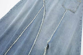 Fashionable Asymmetric High Waist Midi Denim Split Skirt