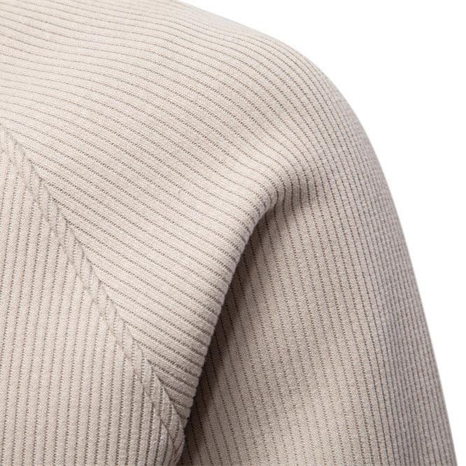 European And American Half Zipper Sweater Stand-up Collar All-match Fleece Men's Sweater Top