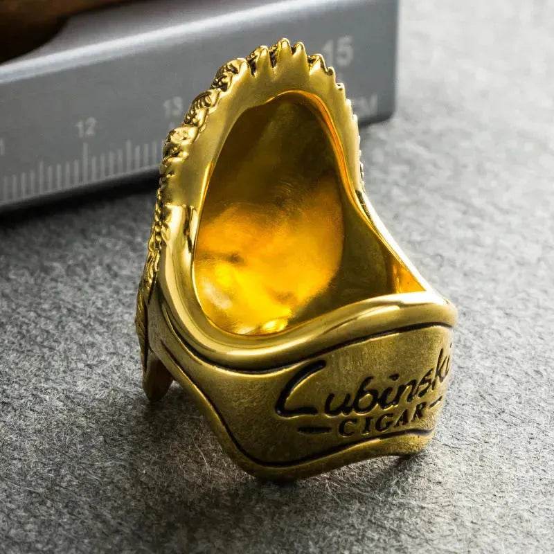 Portable Multifunctional Gothic Gold Ring Cigar Holder