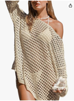 Beach Single-shoulder Long-sleeved Beach Cover-up Shirt