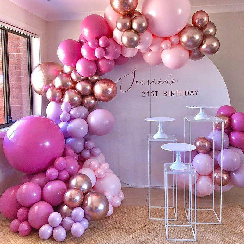 Rose Gold Balloon Arch Garland Kit – Wedding & Birthday Party Decoration