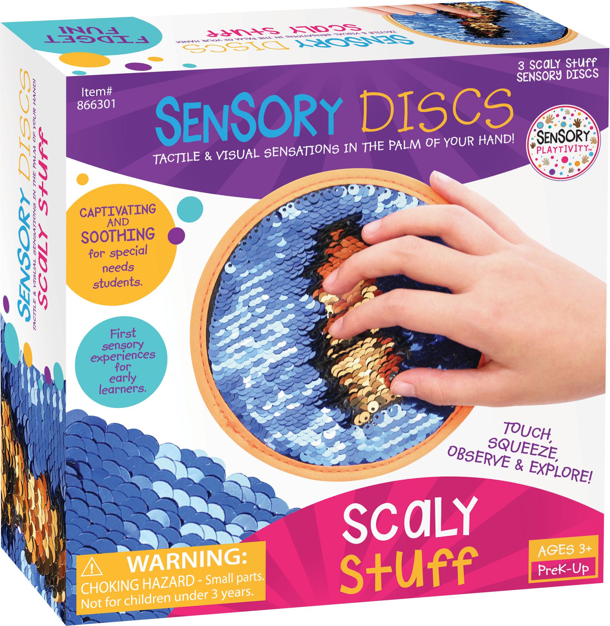 Teacher Created Resources - Sensory Playtivity™ Sensory Discs: Scaly Stuff - Pack of 3