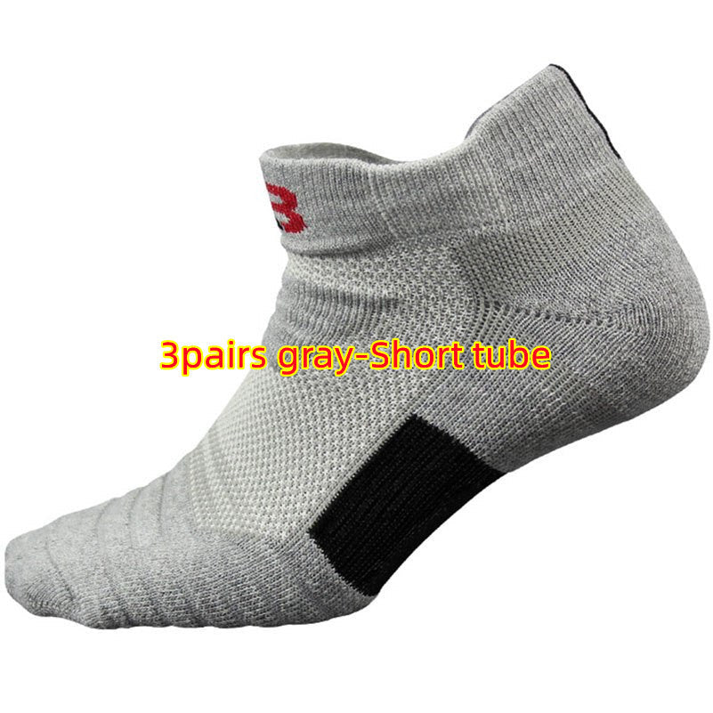 Cotton Blend Ankle Socks – Black, White & Gray | Short & Middle Tube