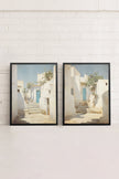 COMBINAISON VINTAGE GREEK VILLAS (2 Oeuvres sur toile étirée)