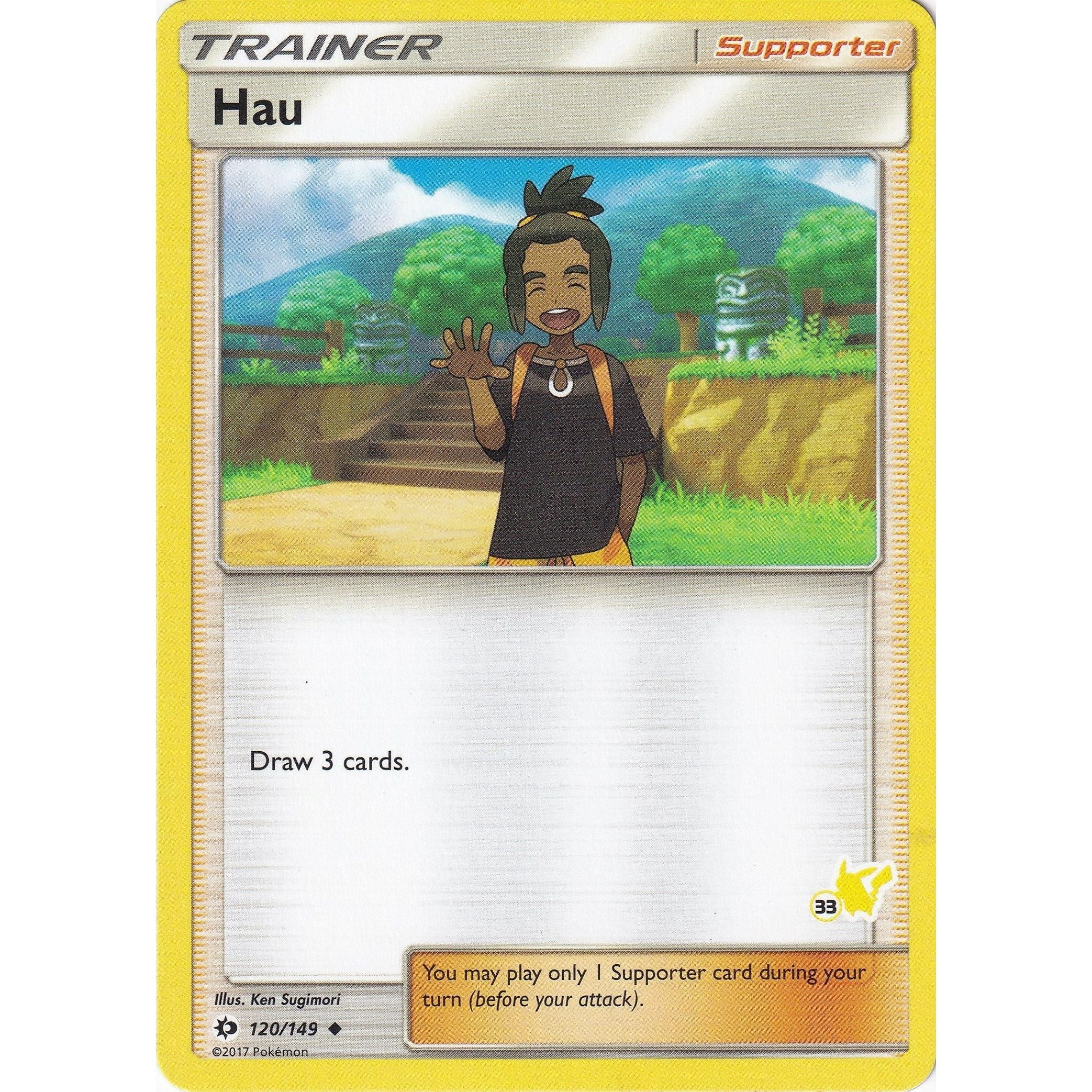 Hau - 120/149 (#33 Pikachu Stamped) (120/149) (BTA)