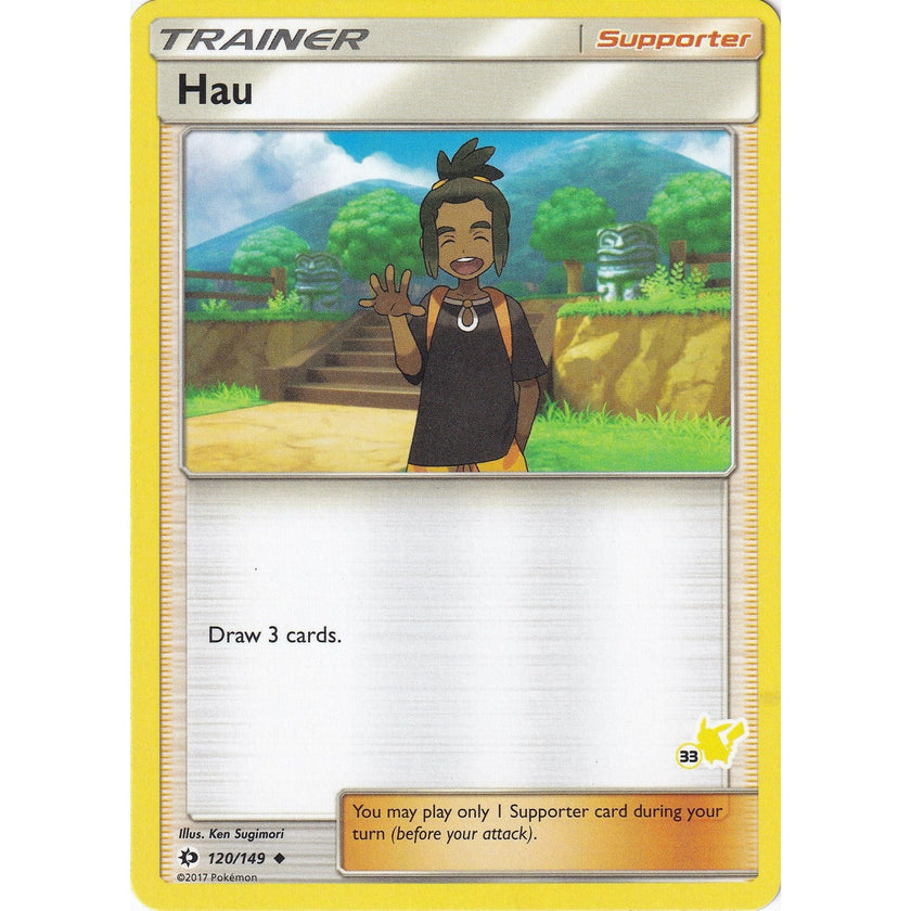 Hau - 120/149 (#33 Pikachu Stamped) (120/149) (BTA)