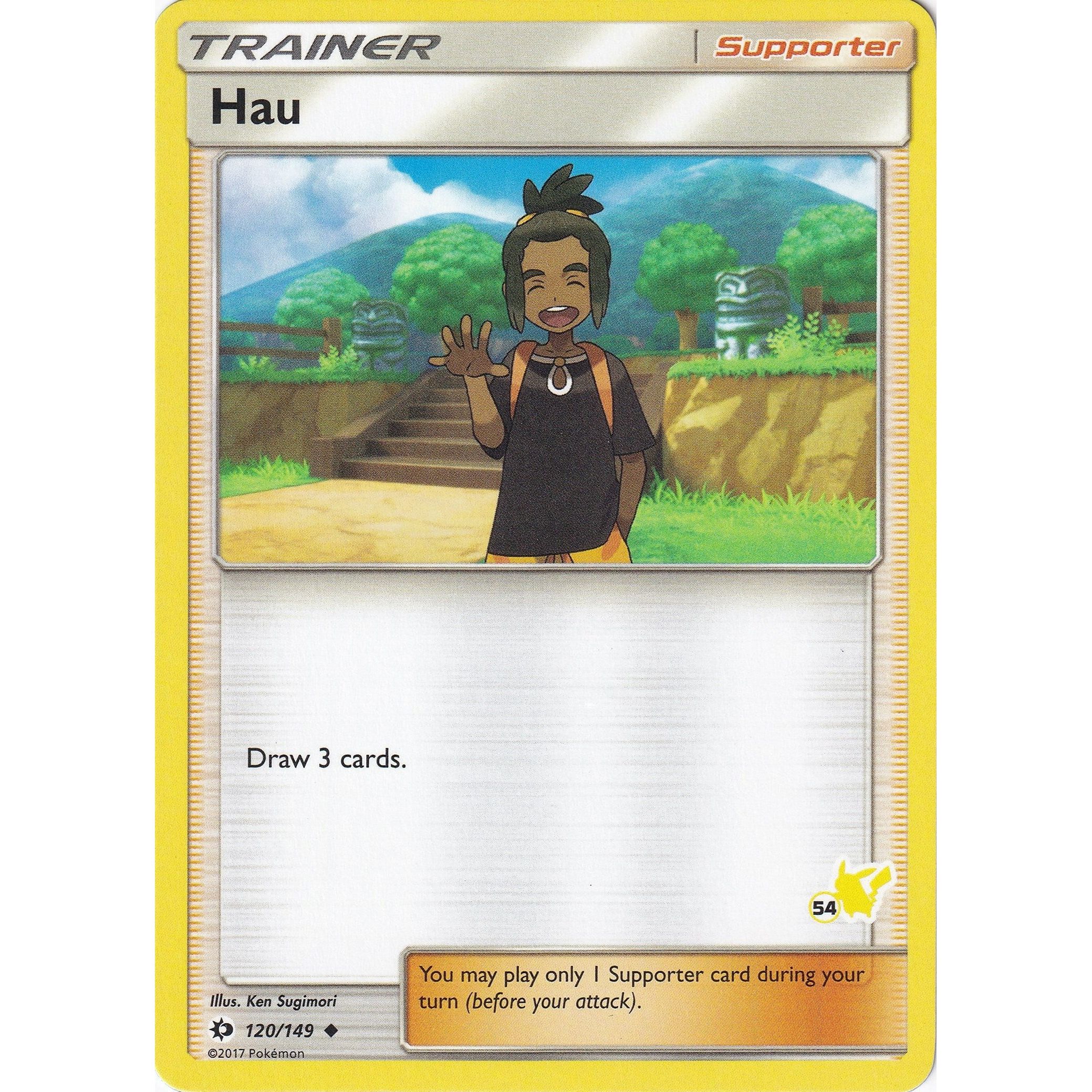 Hau - 120/149 (#54 Pikachu Stamped) (120/149) (BTA)