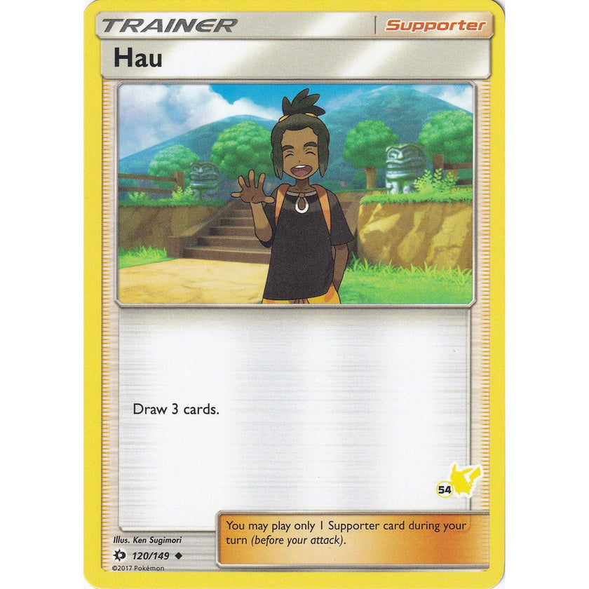 Hau - 120/149 (#54 Pikachu Stamped) (120/149) (BTA)