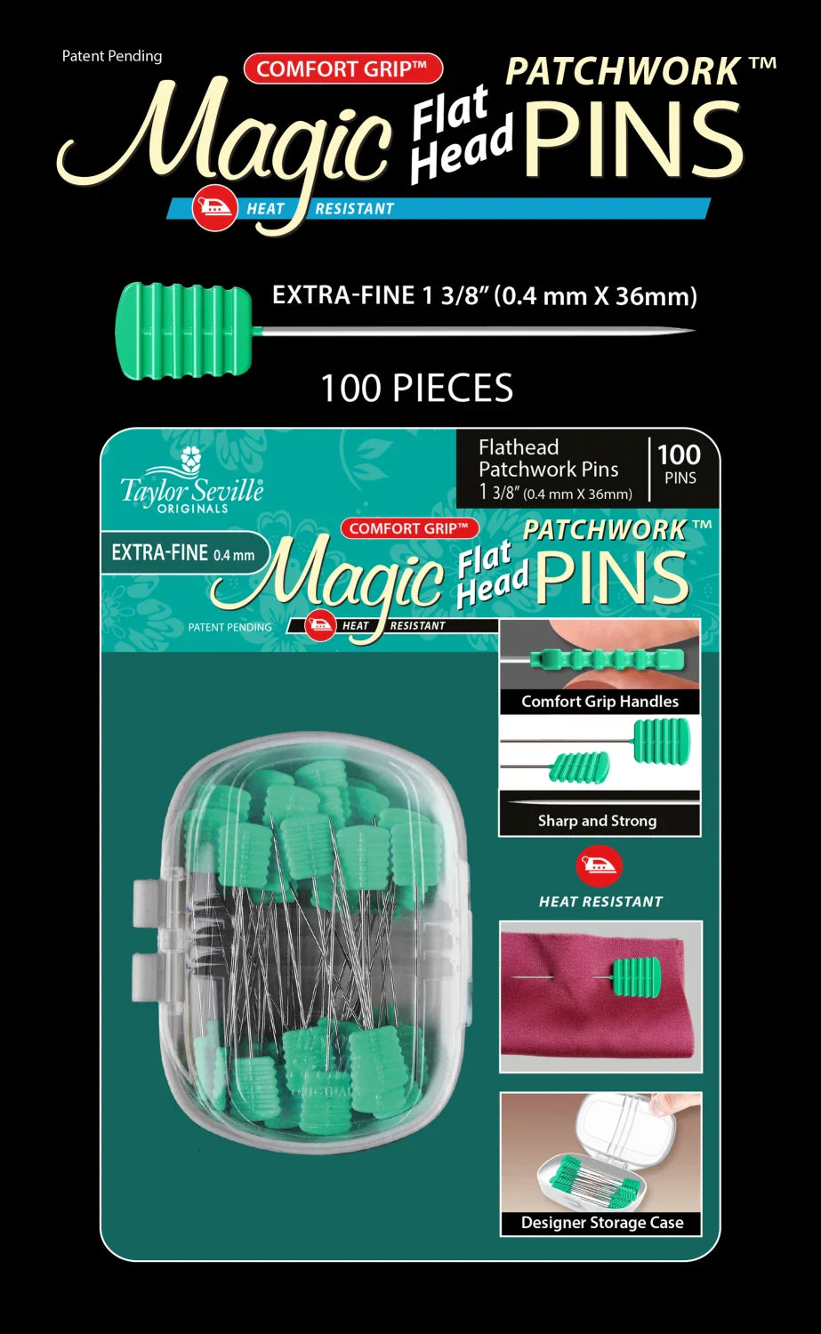 Magic Pins - Flathead Patchwork Extra Fine 100pc