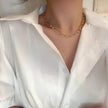 Cold Wind Zircon Gold Chain Necklace for women