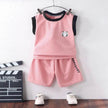 Children's Vest Suit Western Style Sleeveless Waffle two piece for boys casual wears for boys.