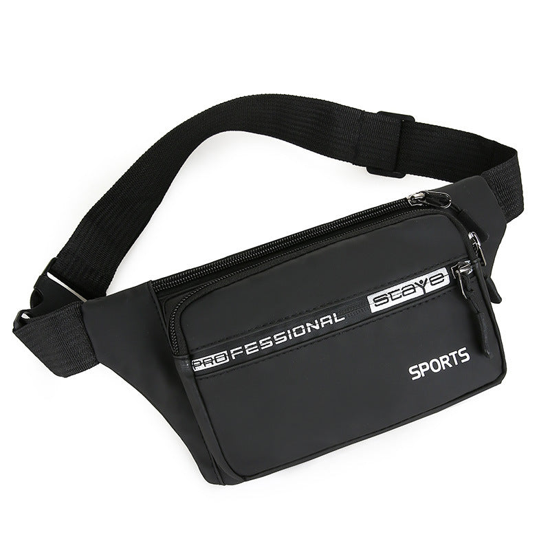 Men's Sports Waist Bag – High Capacity Fanny Pack & Shoulder Bag (Black, Blue, Brown, Grey)
