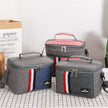 Striped Insulated Lunch Bag – Korean-Style Cloth Tote
