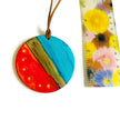 Oversized Disc Pendant Necklace Handmade