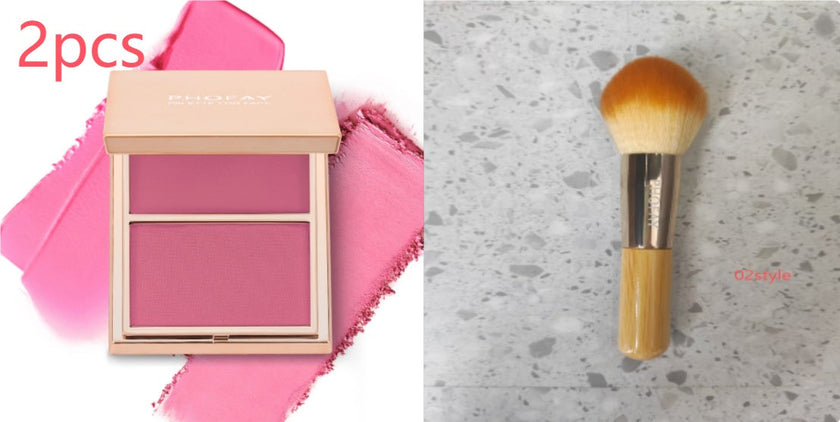 PHOFAY Double-Take Cream & Powder Blush Duo – Multi-Colour Blush & Contour Set