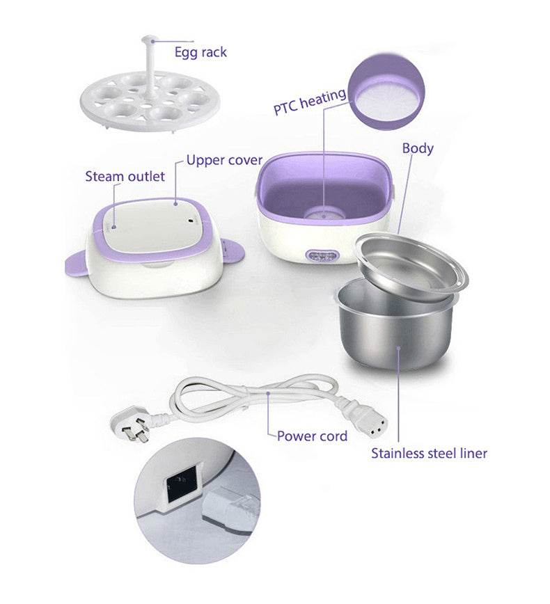 Multi-Function Electric Cooking Lunch Box – Portable & Heated