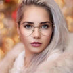 Women's Plate Anti-Blue Light Glasses – Fashion Metal Large Frame