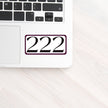 222 Angel Number Balance and Alignment Sticker