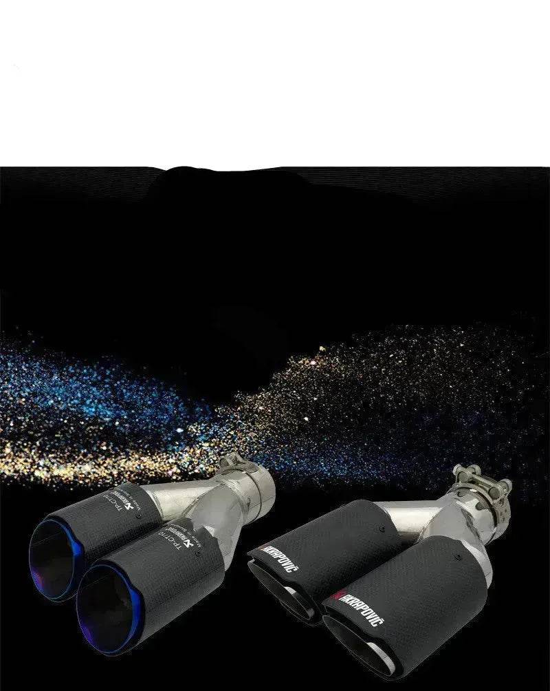 Y Model Compatible For Remus Exhaust  Pipe Tip Muffler Tips Carbon Fiber Stainless Steel Dual Outlet Tails Throat Rear Nozzle