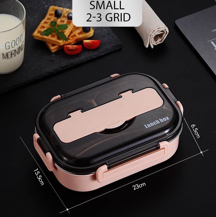 Stainless Steel Insulated Kids Bento Lunch Box with Cutlery
