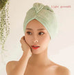Women's Microfiber Hair Dryer Cap Absorbent Hair Towel.