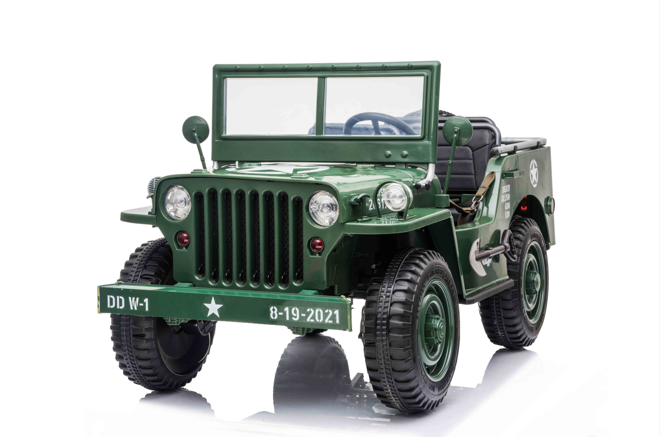 24V Army Jeep 3 Seater DELUXE Kids Ride On Car with Remote Control