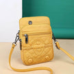 Quilted PU Crossbody Shoulder Bag for Women – Mini Zip Purse in 4 Colours