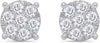 SAVEARTH DIAMONDS Carat Round Cut Lab Created Moissanite Diamond Cluster Stud Earrings In 14k Gold Over Sterling Silver Jewelry For Women